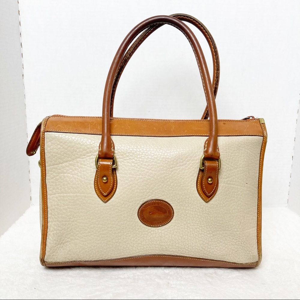 Dooney & Bourke Vintage Cream/Brown Satchel Bag